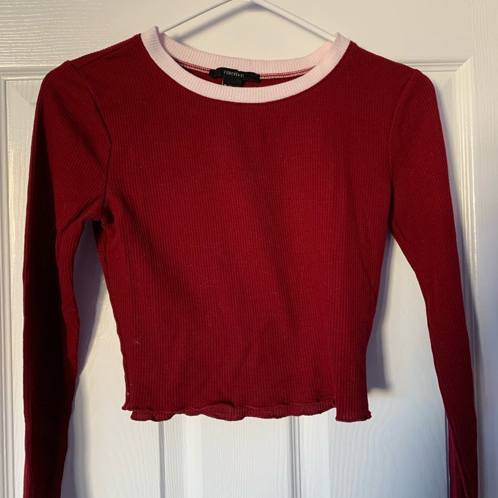 Red crop top
